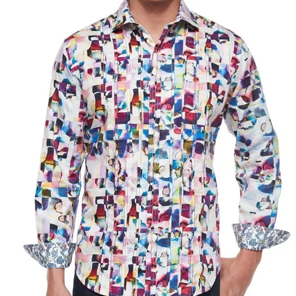 Robert Graham Magical Island Color Splash Button Down Shirt